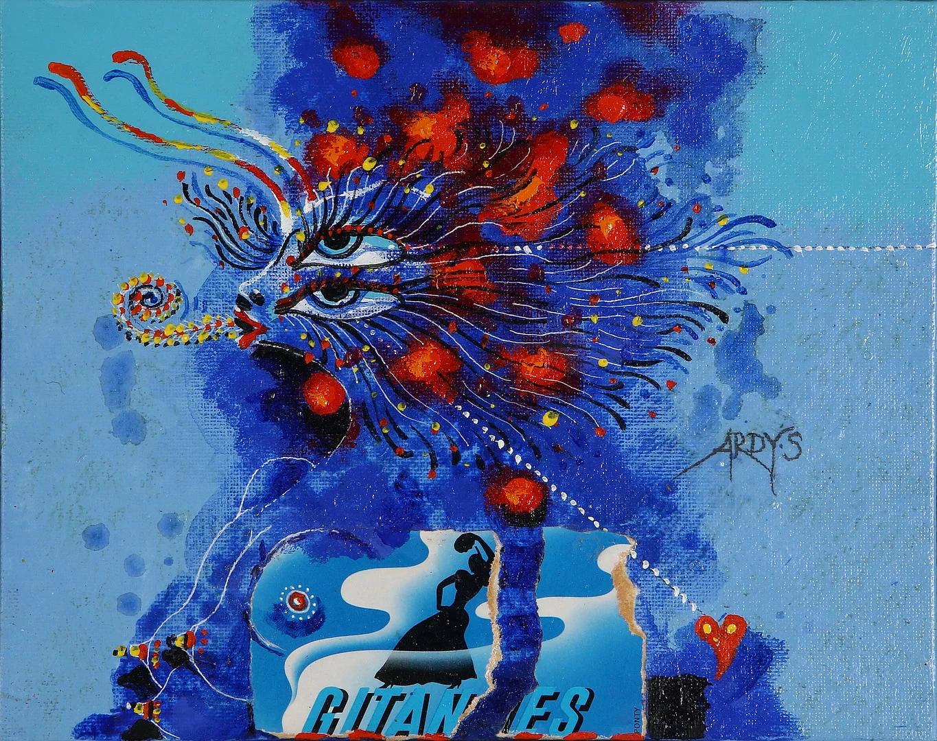 ARDY STRÜWER. "French blues", olja på duk, signerad, daterad 1999. — Paintings — Auktionshuset Kolonn
