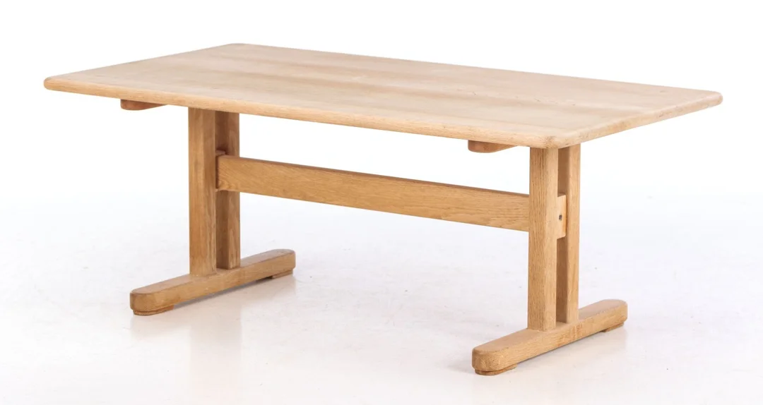 Kurt Østervig for KP Møbler. Rectangular solid oak coffee table, 1960s-70s — Furniture/Coffee tables, occasional tables — Lauritz