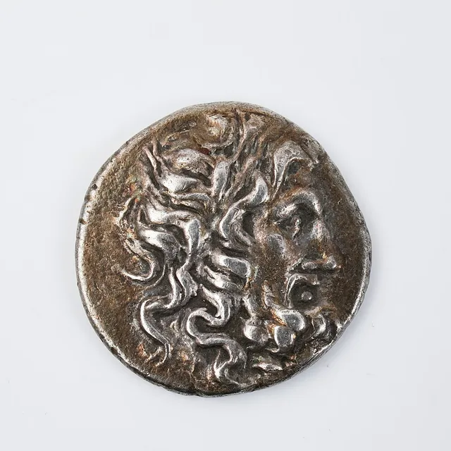 SILVERMYNT, hellenistiskt 196-146 f Kr, Thessaloniki, drachma.