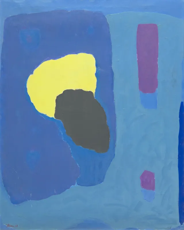 Rian, Johs. — "Sort form mot gult og blått" 1964