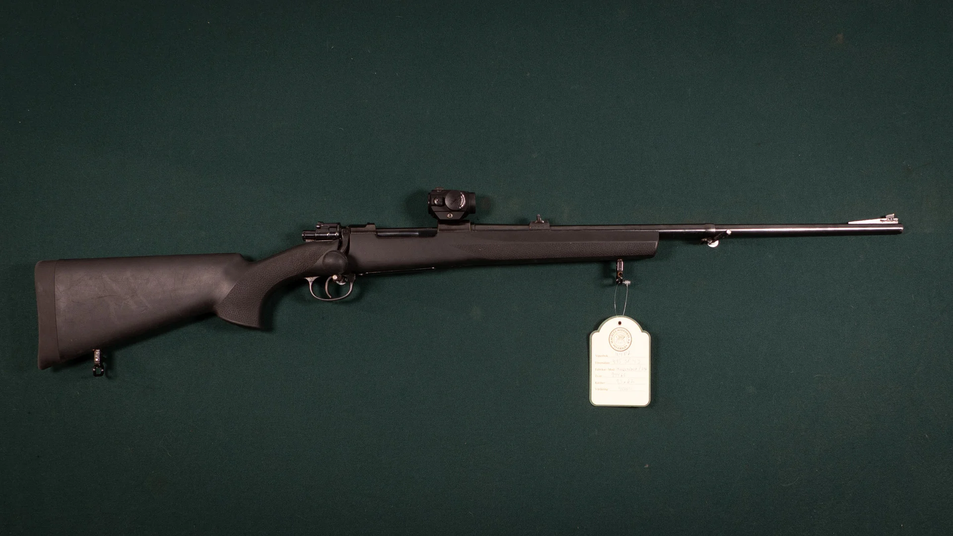 Husqvarna Modell 246 Kal. 9,3x62 Tillv.nr: 94460. — Rifles — Mauritz Widforss