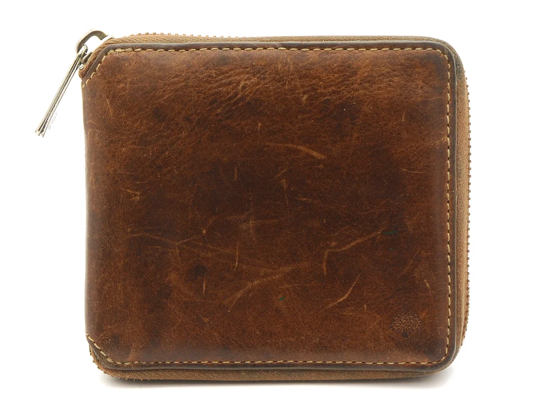 PLÅNBOK, MULBERRY, brunt läder, mynt, sedel, 4st kontokortsfack, 11x 10x2,5cm, originalask, dustbag, visst slitage. — Accessoarer/Plånböcker — Kaplans