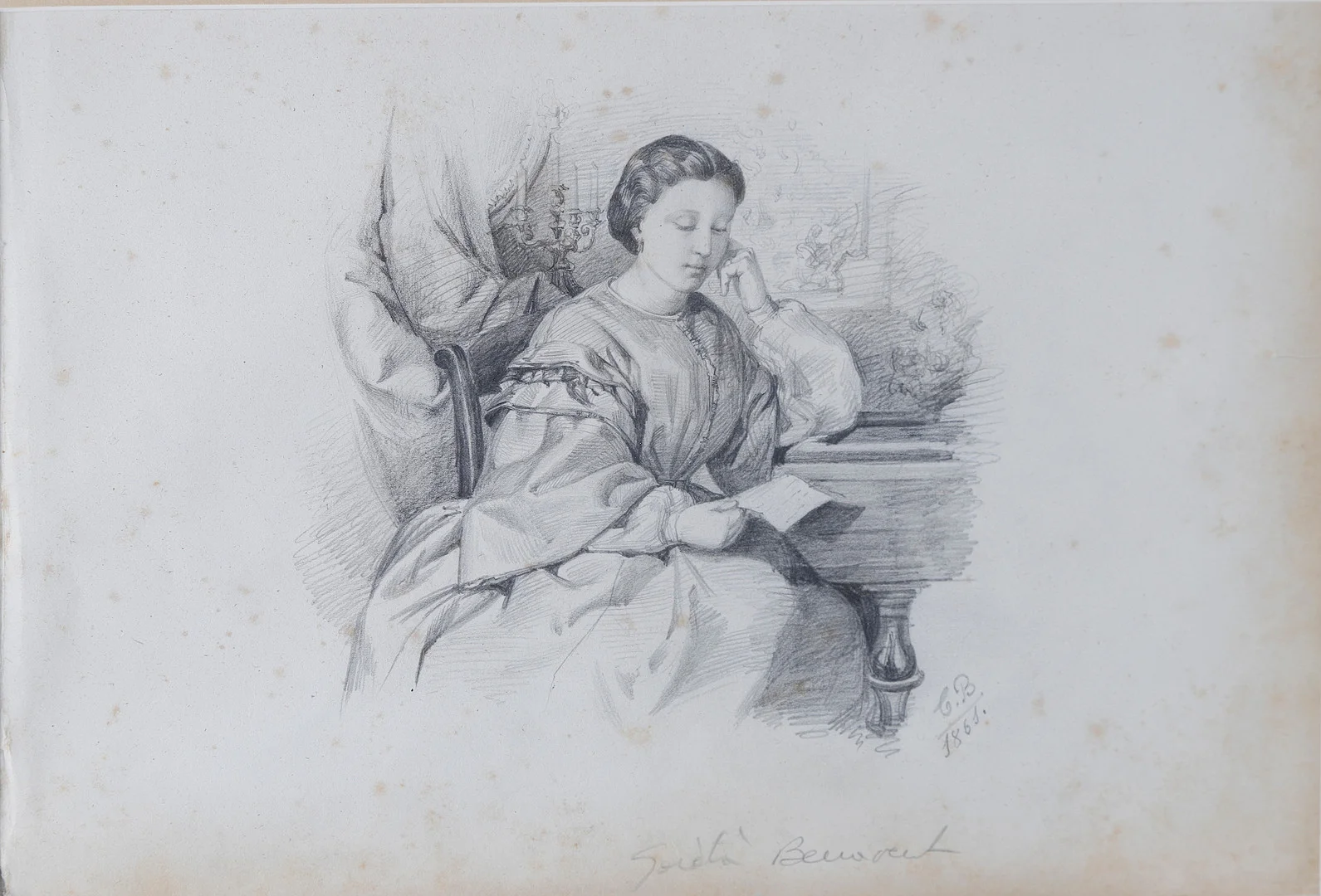 GAIETÀ BENAVENT. A girl. — Drawings — Balclis