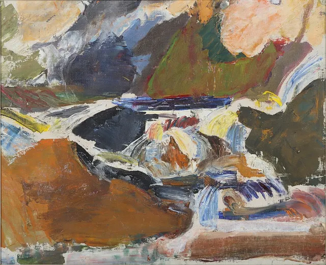 BROR INGEMAR FRÖBERG. 1921-1999. Olja på duk, Hallamölla, signerad, 61.
