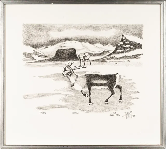 LARS PIRAK. Litografi, "Hierge", Signerad, Titulerad & Numrerad 288/320.