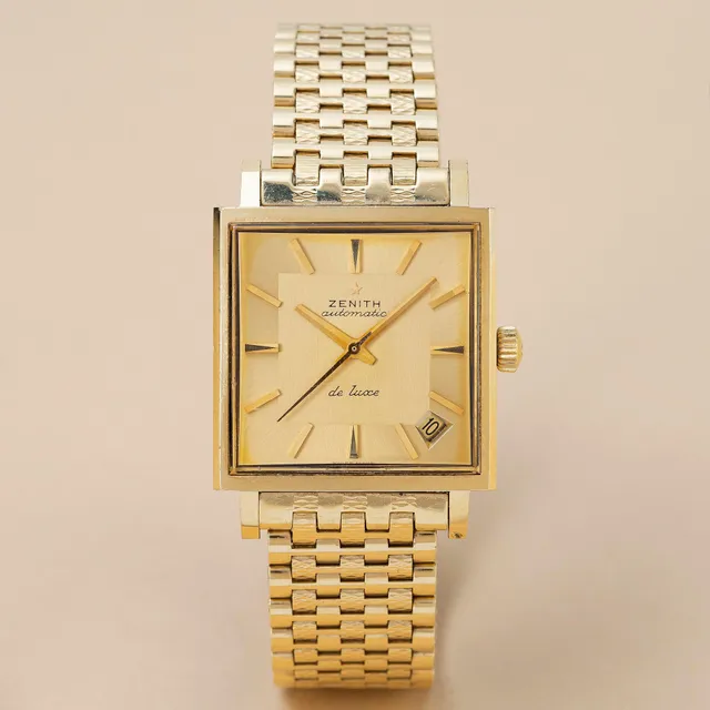 Zenith, de luxe, "Full Gold", "NSA Bracelet", ca 1968.