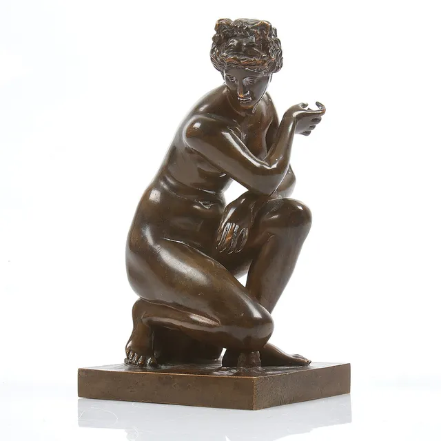 FERDINAND BARBEDIENNE. Skulptur, brons, baderska. 1900-tal.