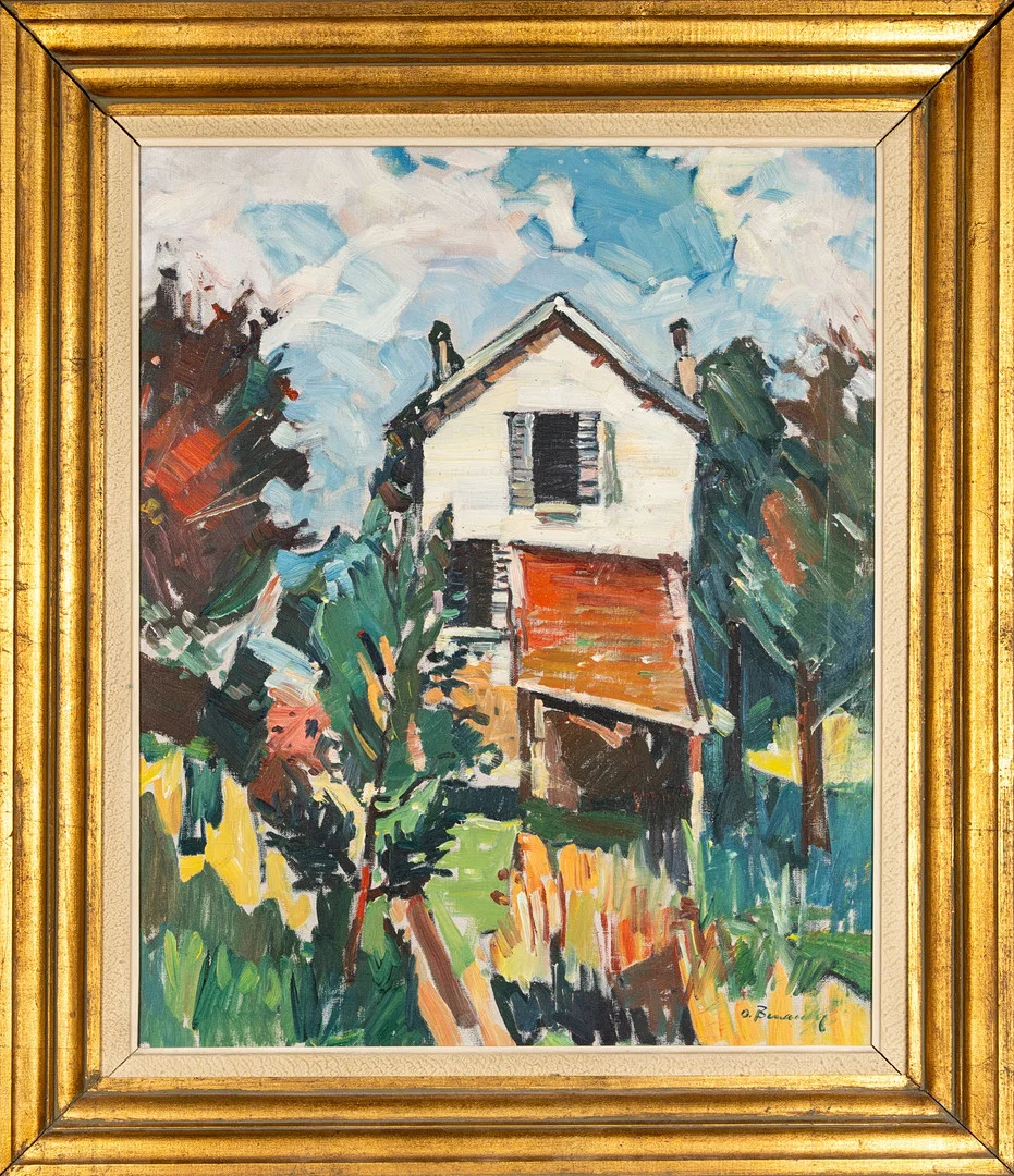 OIDENTIFIERAD KONSTNÄR. Olja på duk, signerad, 1900-tal. — Paintings — Norrlands Auktionsverk