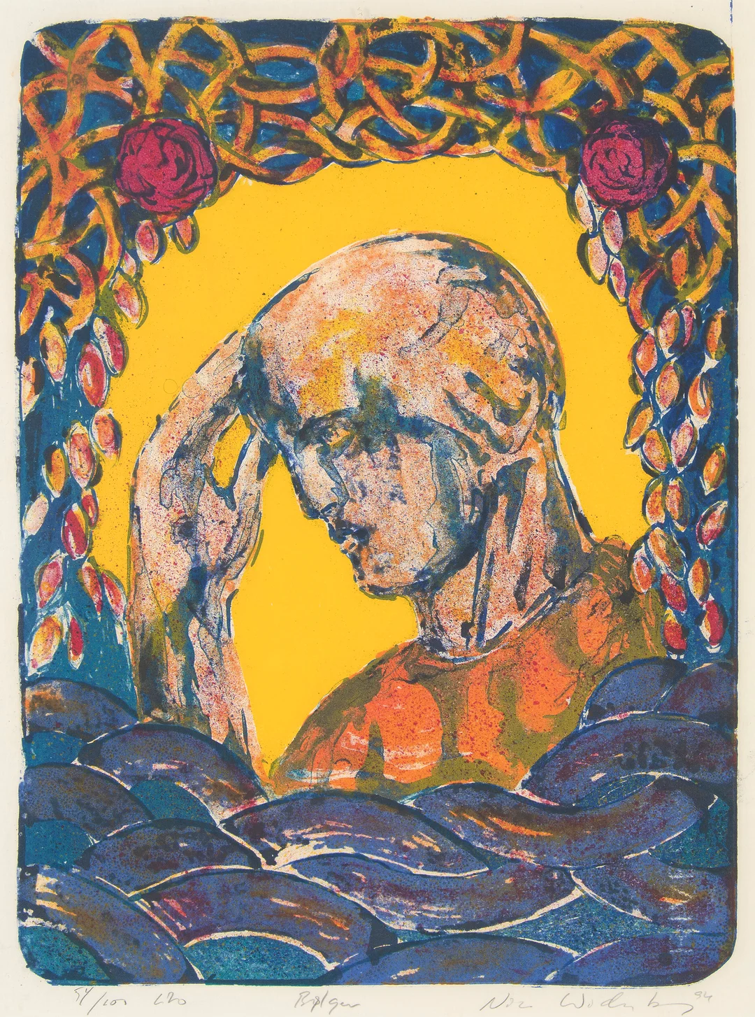Widerberg, Nico — "Bølger" 1994 — Kunst/Grafikk — Blomqvist