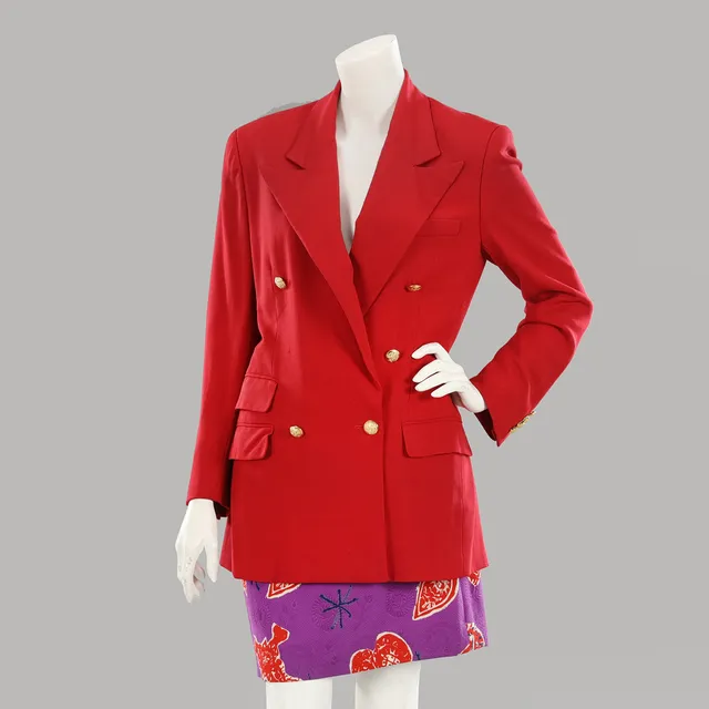 RALPH LAUREN Kavaj samt skräddarsydd kjol 1980/90-tal.