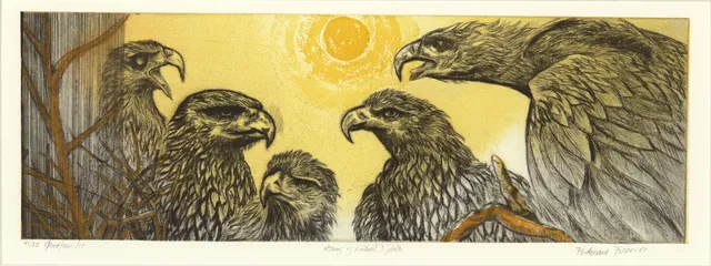 Finne, Ferdinand — "Ørnefamilie" 1987