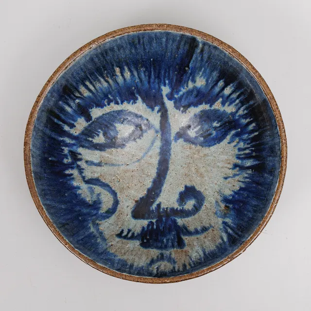 METTE DOLLER. skål, glaserat stengods, signerad, Svaneke, Bornholm, Danmark, 1960-tal.