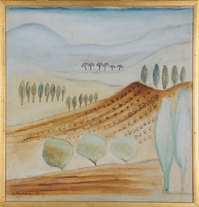 EBBA RAMÉN (1910-1957). Landskapsmotiv, olja på duk, signerad och daterad -54.