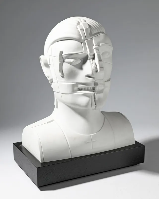 EDUARDO PAOLOZZI. ROSENTHAL Porzellanobjekt 'Portrait of an Actor' (80-112).