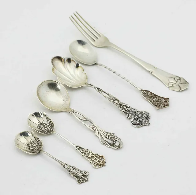SILVERFÖREMÅL, serveringsbestick, 1900-tal.