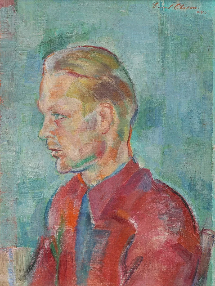EMIL OLSSON. PORTRÄTT. — Paintings — Crafoord Auktioner Lund