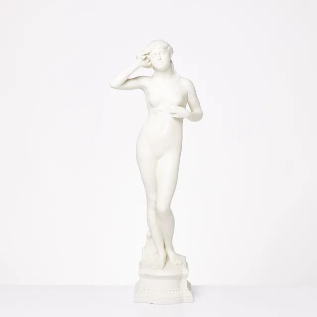 PER HASSELBERG. Skulptur, "Snöklockan", parian, baktill signerad och stämpelmärkt, Gustavsberg.