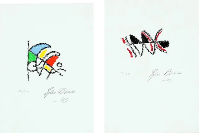 Two compositions. Signed Ejler Bille - 93, 170/200. Lithograph in colours. Sheet size 23.5×16.5 cm. (2)