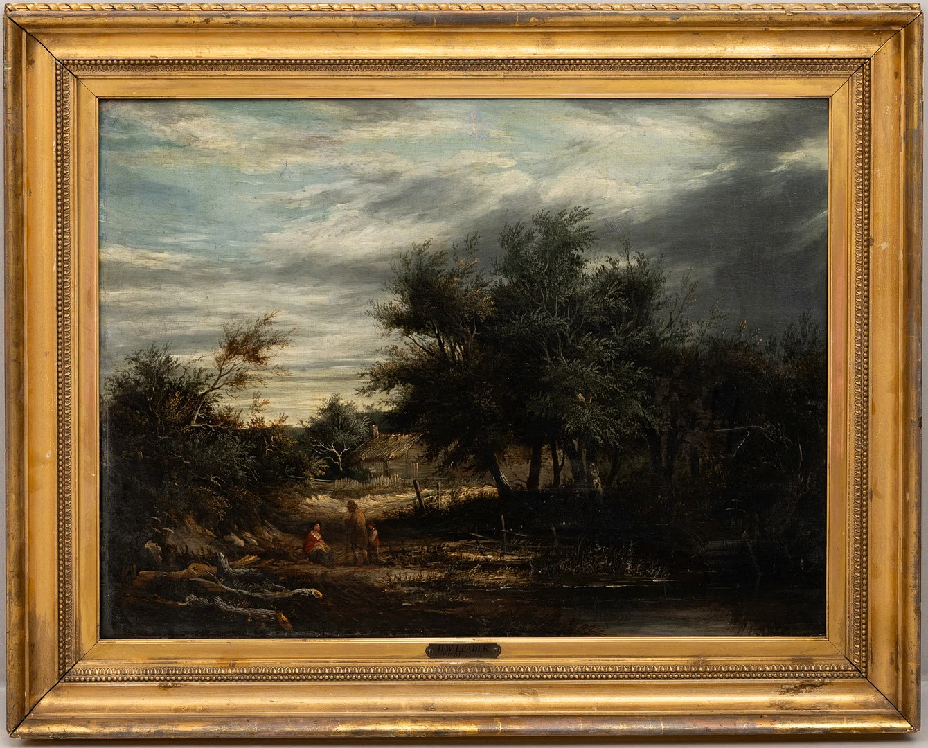 BENJAMIN WILLIAMS LEADER. TILLSKRIVEN. Landskap, olja på pannå, ej signerad, England, 1800-tal. — Paintings — Auktionshuset Kolonn