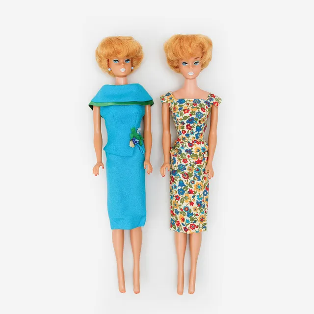 BARBIEDOCKOR, 2 st med TILLBEHÖR, 1960-tal.