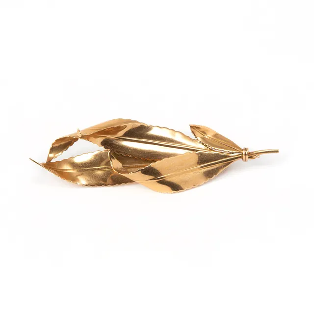 BROSCH, 18K guld, 1900-talets mitt.