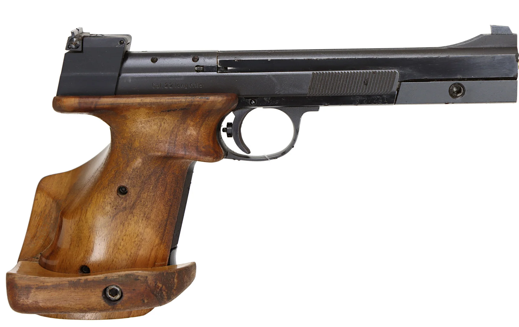 PISTOL, Halvautomatisk, fabrikat Hämmerli, modell 208, kaliber .22LR, tillv.nr G27241, se-nr begagnad. — Pistols — Walter Borg