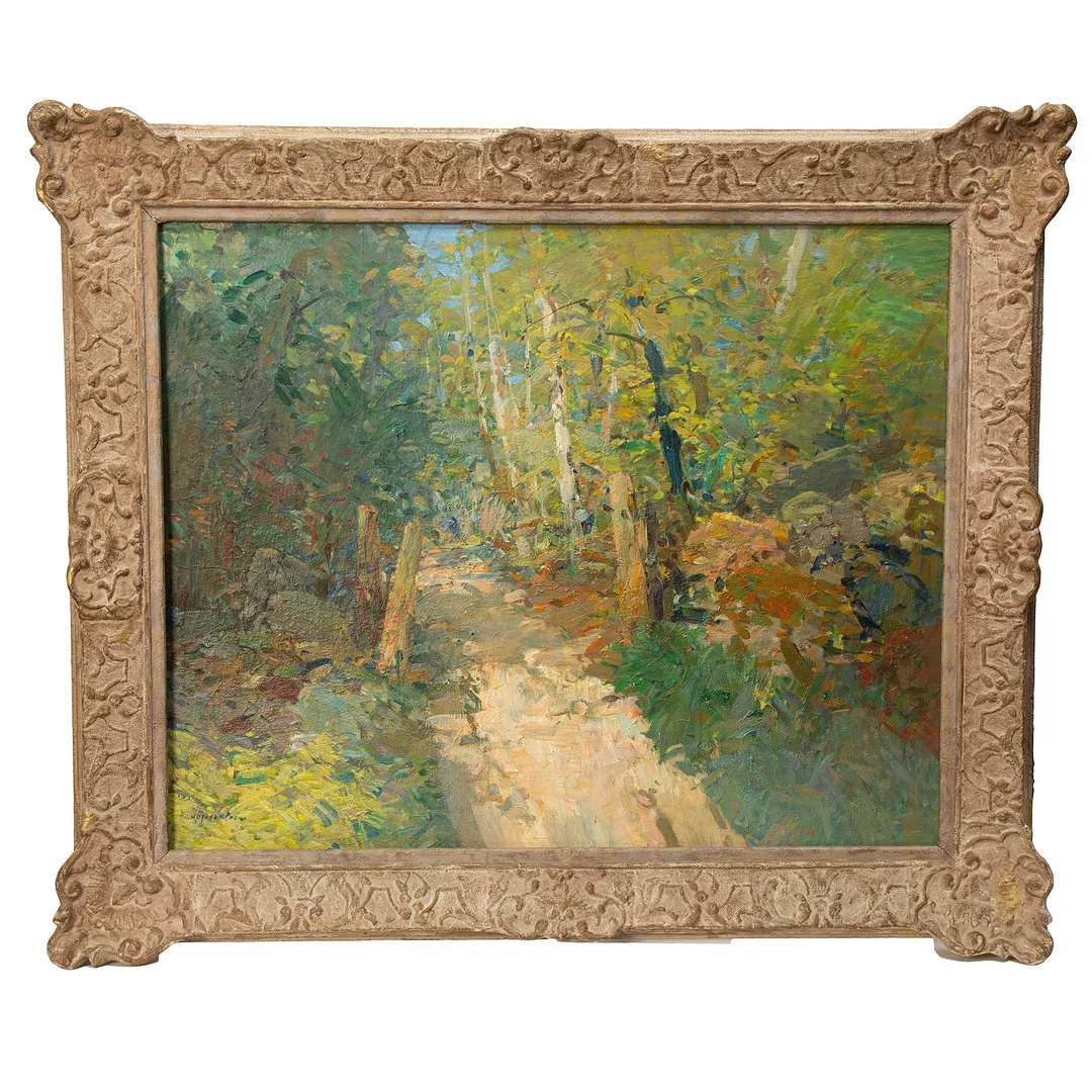 HUGO ÖFVERSTRÖM. Olja på pannå, signerad. — Paintings — Stockholms Auktionsverk Göteborg