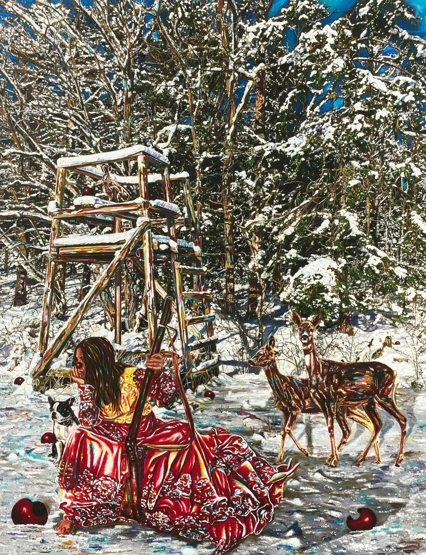 CAROLINE AF UGGLAS (född 1972), "Jaktlycka", signerad och numrerad 50/250, giclée. — Engravings & Prints — Crafoord Auktioner Stockholm