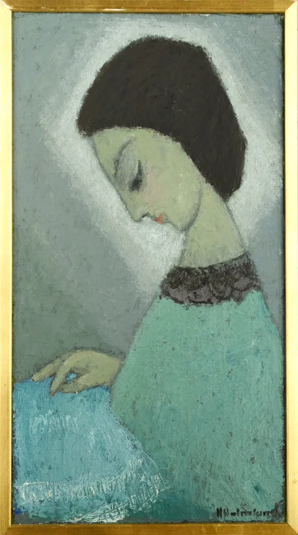 HELGE HOLMLUND. Olja på duk, signerad, 1900-tal.