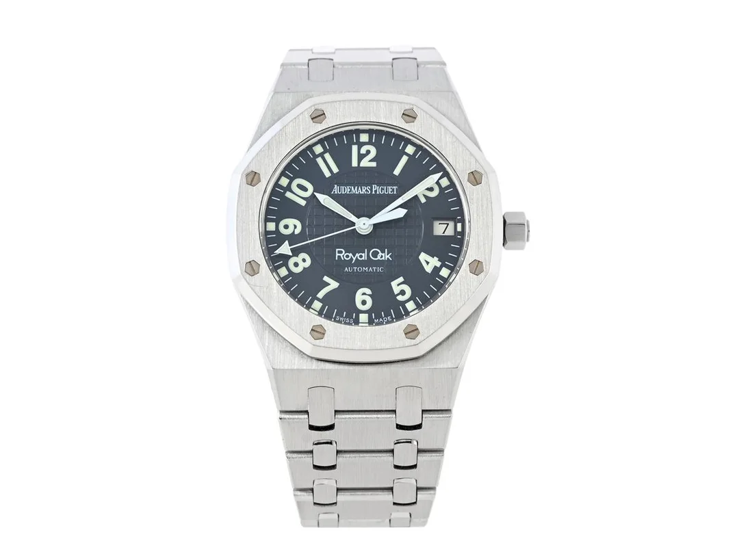 AUDEMARS PIGUET, Royal Oak, "Nick Faldo", Cal 2225, Verk nr. 537434, Serie nr. E88731, Ref nr. 15190SP.OO.0789ST.01, herrur, 36 mm, stål/platina, automatisk, safirglas, datum, glasbaksida, integrerad originallänk, viklås, längd 180 mm, cert, oktober 2003, box, ytterkartong. Limited Edition. — Klockor/Audemars Piguet — Kaplans
