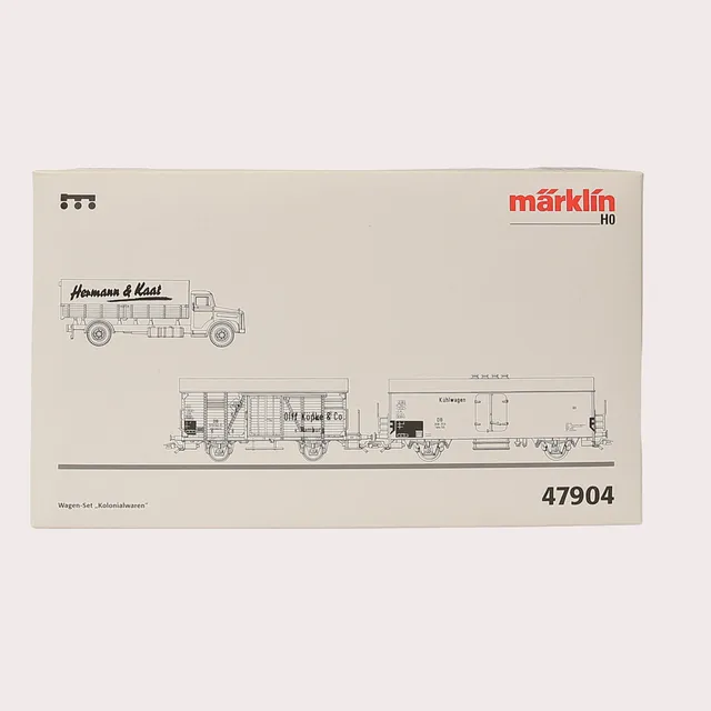 MÄRKLIN H0, godsvagnar, Wagen-Set "Kolonialwaren" 47904.
