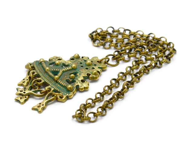 COLLIER, brons, längd ca 60 cm, vikt 75,8 g, Kalevala.