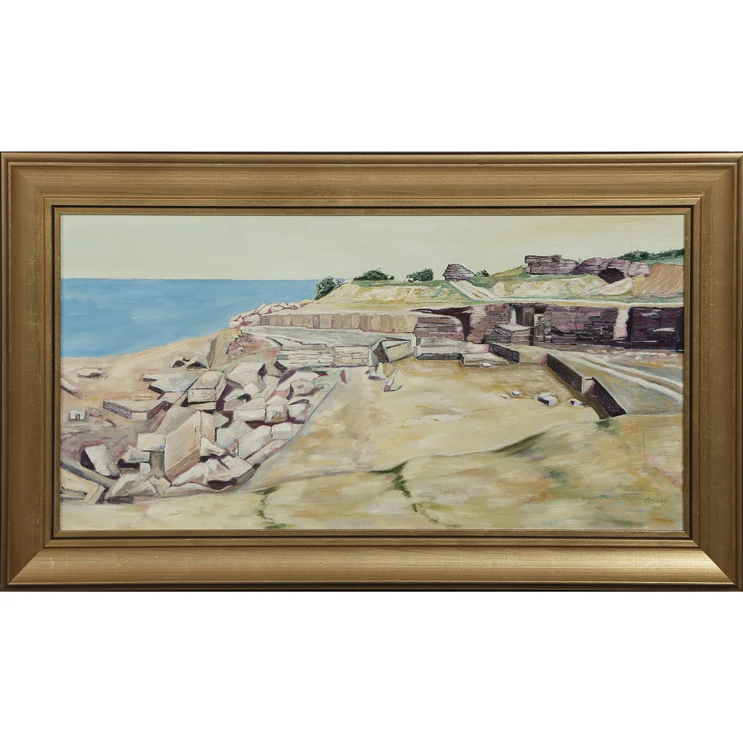 BARRY FRANSSON (f. 1930) "STENBROTTET VID STENNINGE, ÖLAND" OLJA PÅ DUK, SIGNERAD. — Paintings — Auktionskammaren Sydost Kalmar