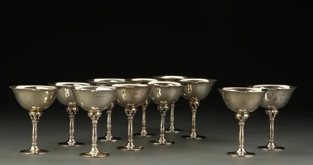 Harald Nielsen for Georg Jensen. Eleven cocktail cups in sterling silver, Model 479A (11)