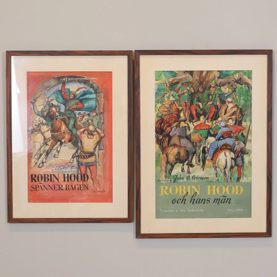 UNO STALLARHOLM. akvarell 2 st, signerade. — Paintings — Gomér & Andersson Nyköping
