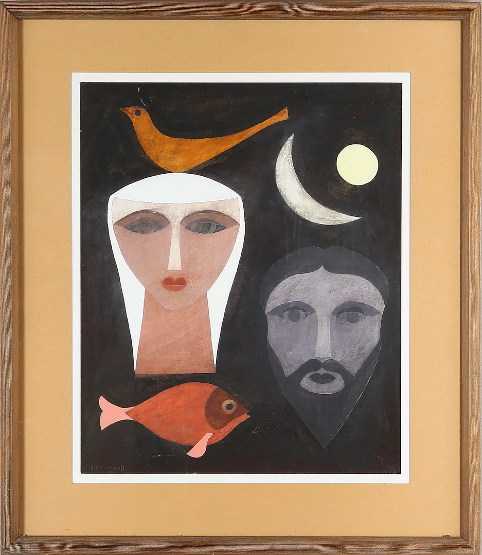HANS OSSWALD. Blandteknik, signerad. — Paintings — Auktionshuset Kolonn