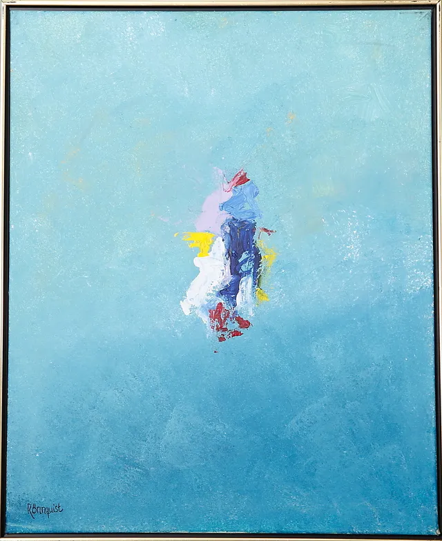 BJÖRN RÖNNQUIST. "Ciranus/Cirkelpassaren", akryl på duk, signerad Rönnquist.
