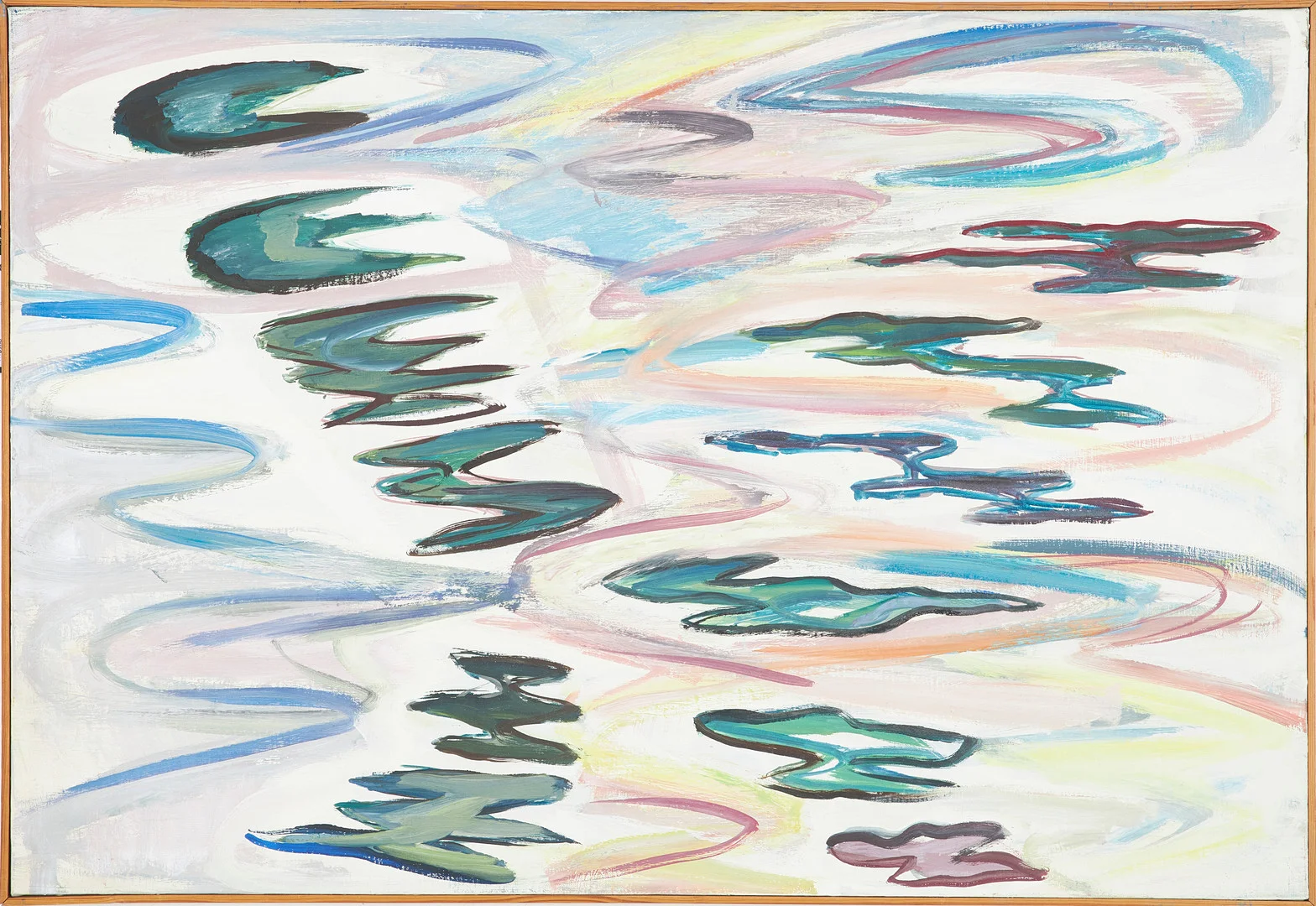 JOHN IVAR BERG. TILLSKRIVEN. Vattenspeglingar, akryl på duk, osignerad. — Paintings — Stockholms Auktionsverk Sickla