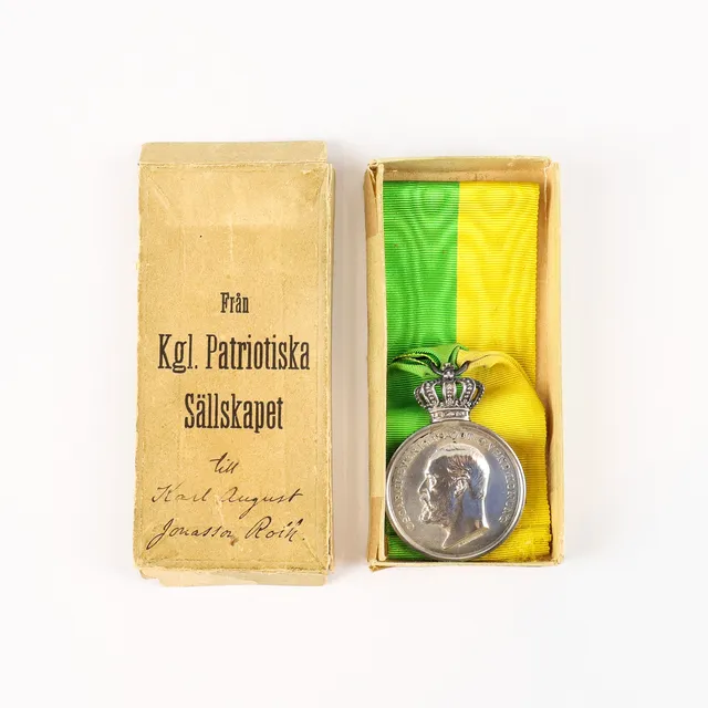 MEDALJ silver, Kungliga Patriotiska Sällskapet.