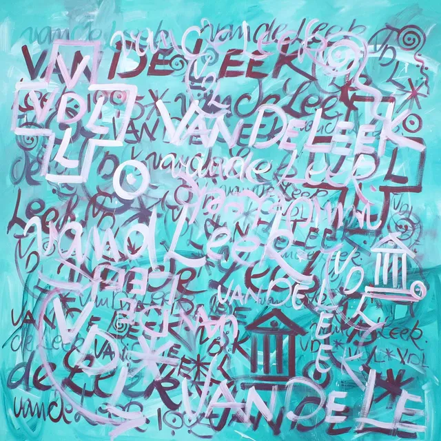 BERND VAN DE LEEK.'Van de Leek Komposition', Acryl auf Leinwand.