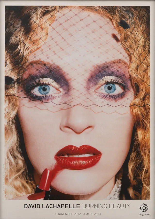 DAVID LACHAPELLE (USA FÖDD 1963). Affisch, David Lachapelle, Burning beauty, 2012-2013, Fotografiska, Stockholm, screentryck, osignerad.