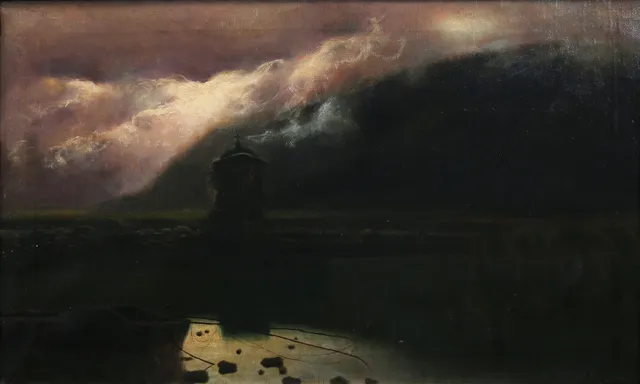 NICOLAU RAURICH. View of Lake Nemi.