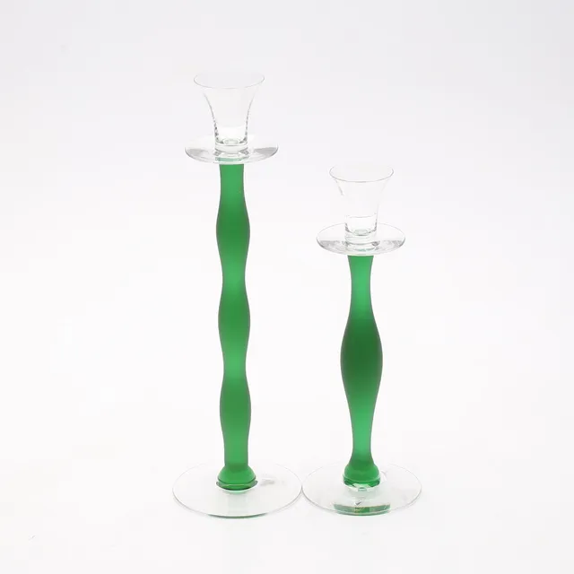 ANNE NILSSON. Ljusstakar, 2 st, glas, "Celeste", Orrefors.