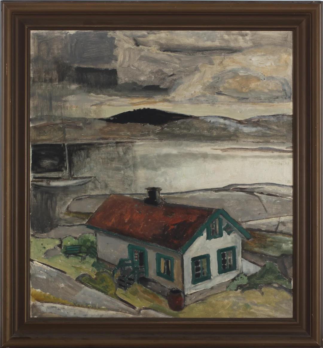 Krohn, Xan — "Lektor Isnes hus på Vaskalven" — Kunst/Maleri — Blomqvist