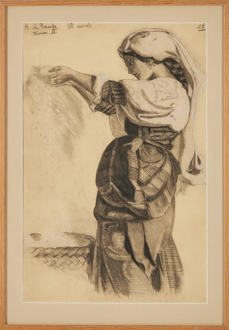 ASTRI BERGMAN TAUBE (1898-1980). Kvinna, blyerts. — Drawings — Stockholms Auktionsverk Magasin 5