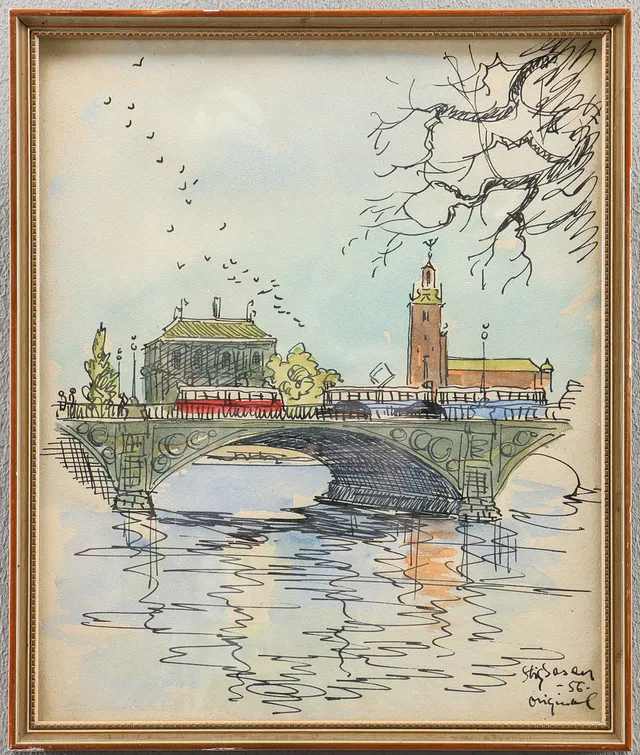 STIG SASEN. Stockholmsmotiv.