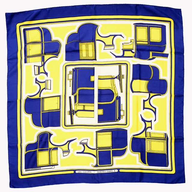 HERMÈS, scarf, "Les Coupés".
