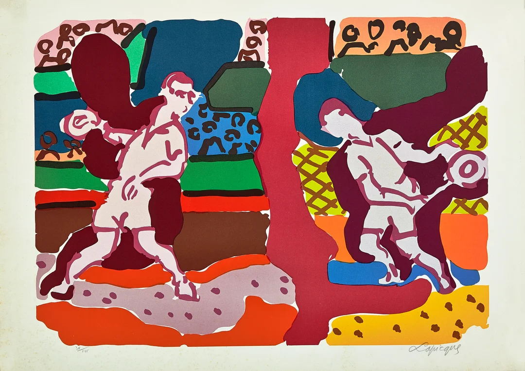 Lapicque, Charles — Figurkomposisjon — Kunst/Grafikk — Blomqvist