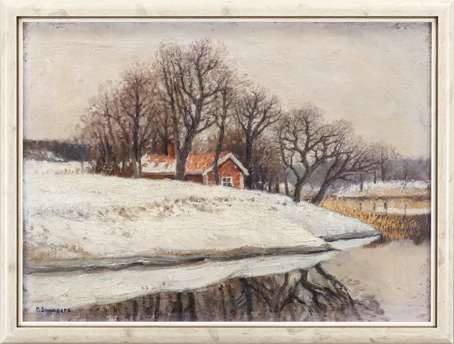 PER SUNDBERG. Vinterlandskap.