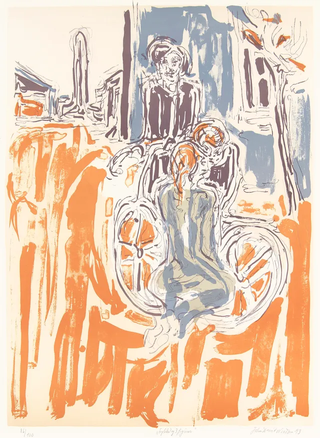 Nielsen, John David — "Sykkel og 3 figurer" 1993